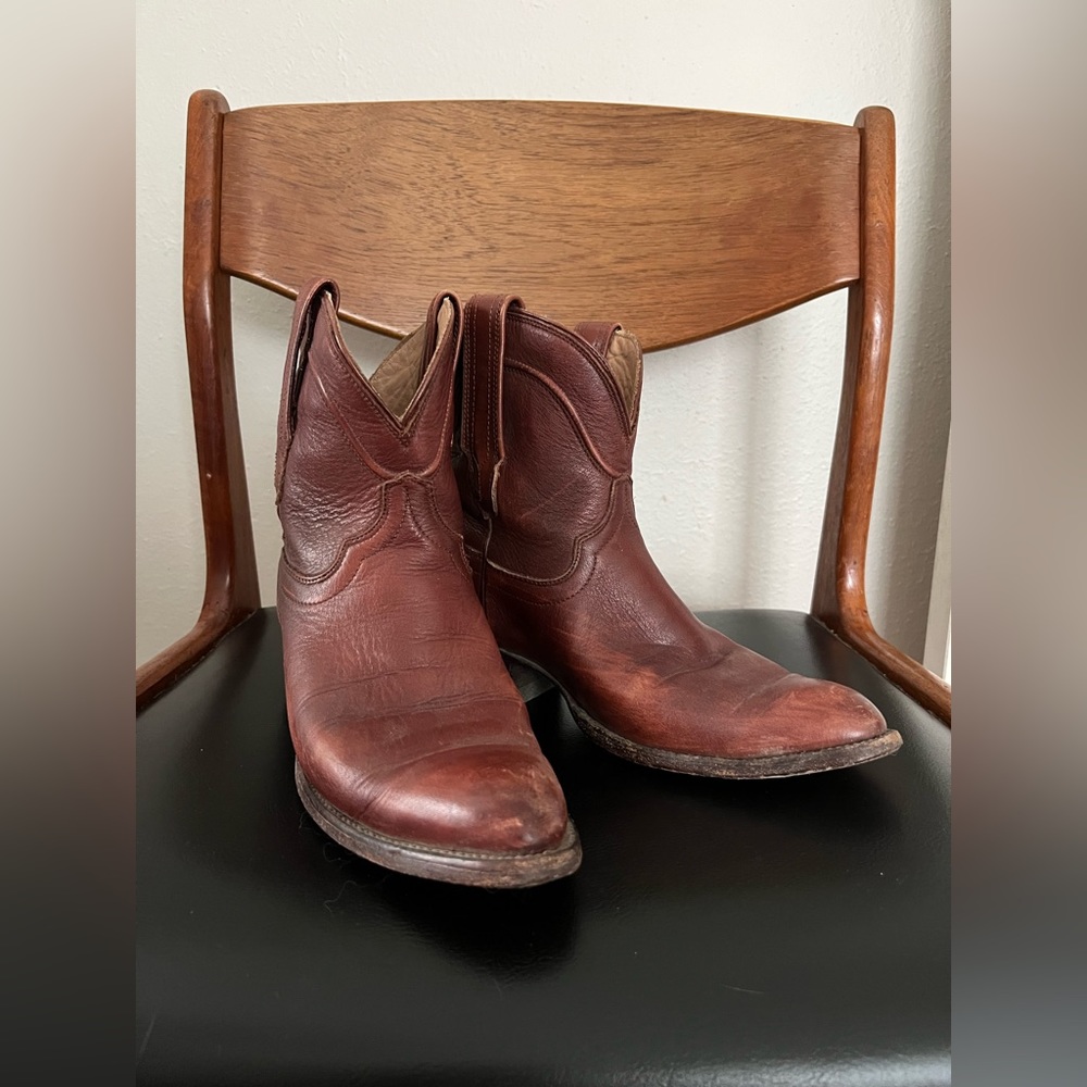 Tecovas The Penny Reddish-Brown Size 7 Cowboy Boots